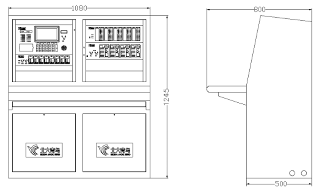 JB-TT-JBF-11SF-H火災報警控制器結(jié)構(gòu)尺寸